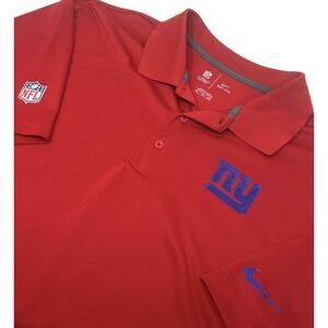 Nike New York Giants Polo Shirt Men’s XXL Red Dri-FIT NFL On-Field Apparel